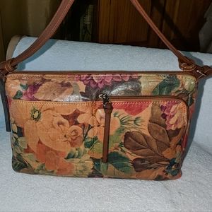 Argentinian Floral leather handbag crossbody.
